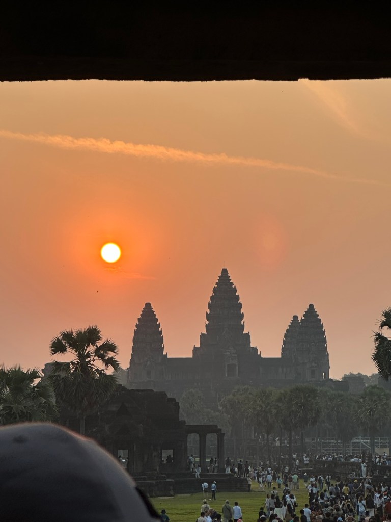 The sun rising over Angkor Wat on spring solstice